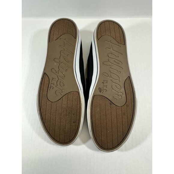 Tommy Hilfiger mens size 10.5 black Canvas Boat Shoes - Picture 6 of 16